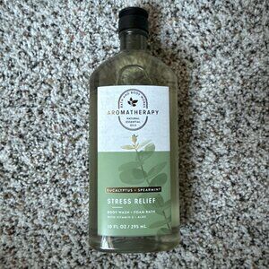 Bath & Body Works Stress Relief Eucalyptus Spearmint Body Wash & Foam Bath 10 Oz